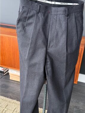 Balmain Charcoal Wool Trousers